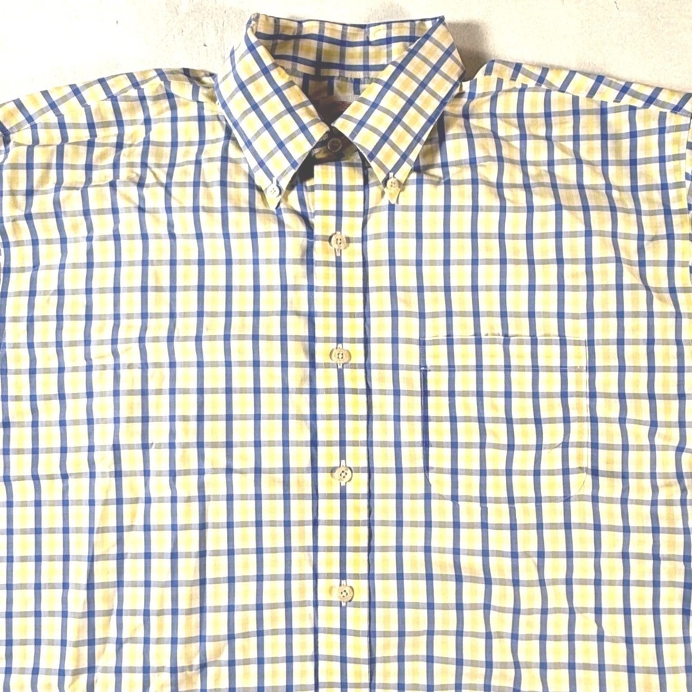 Brooks Brothers Button Down Shirt Mens XL Non Iron Gingham Traditional Fit